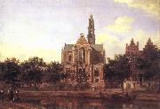 HEYDEN, Jan van der View of the Westerkerk, Amsterdam oil on canvas